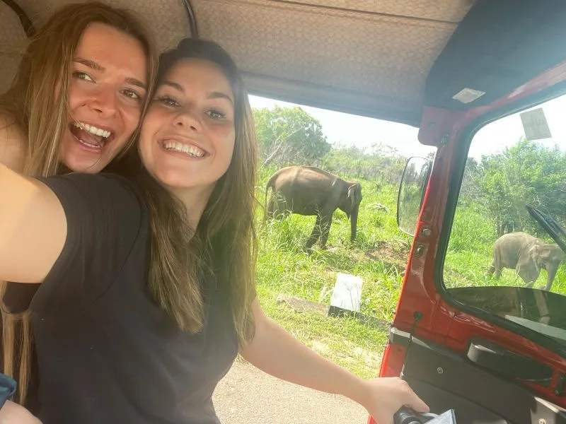 Elefantenselfie mit den Verr&uuml;ckten