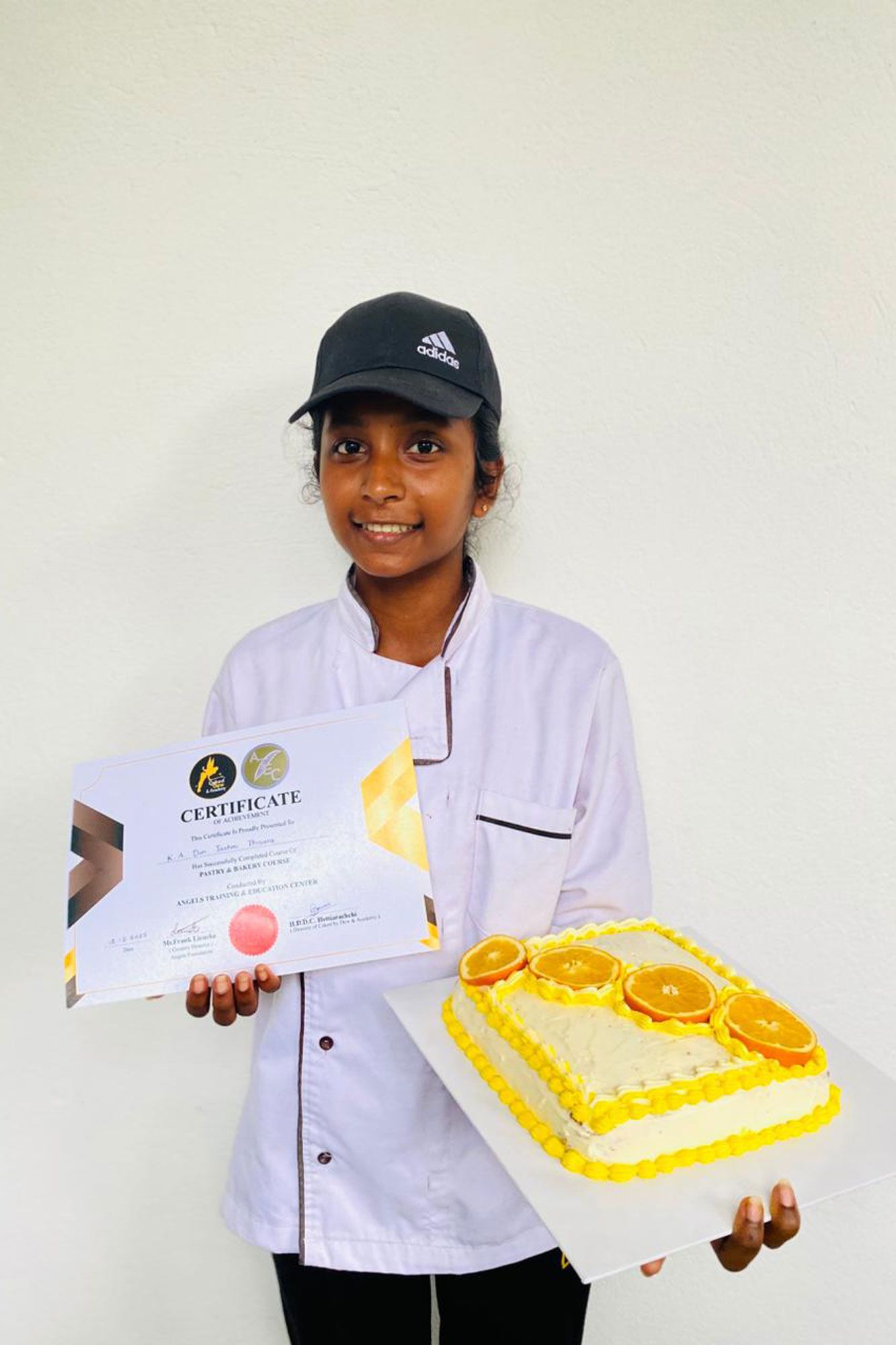 Zertifikat und Kuchen